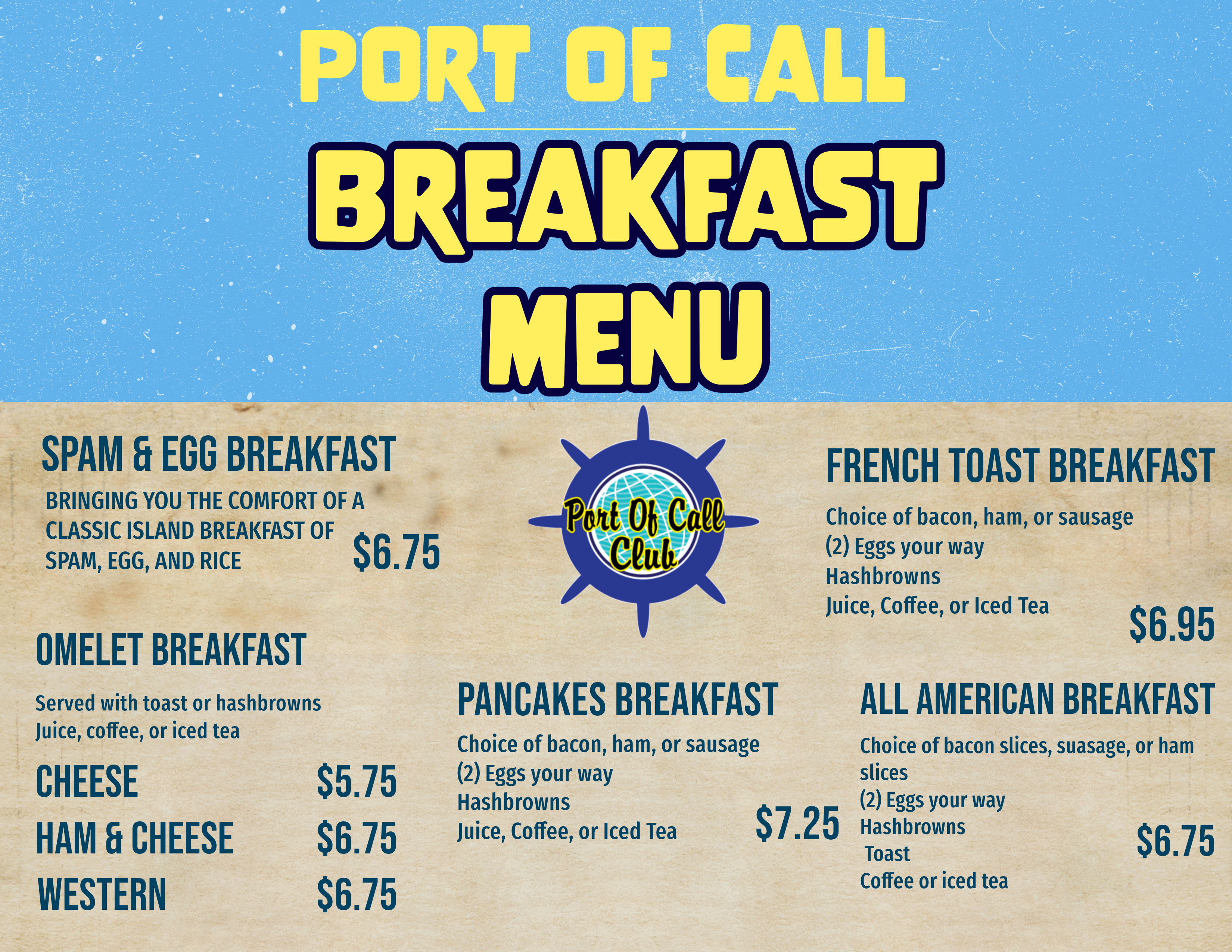 POC BREAKFAST MENU